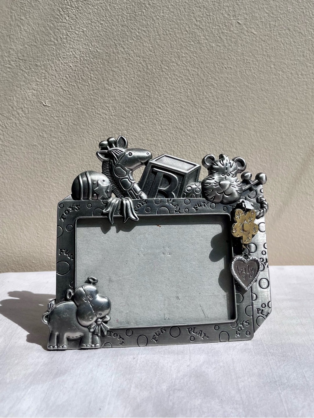 Silver Colored Baby Animal Picture Frame